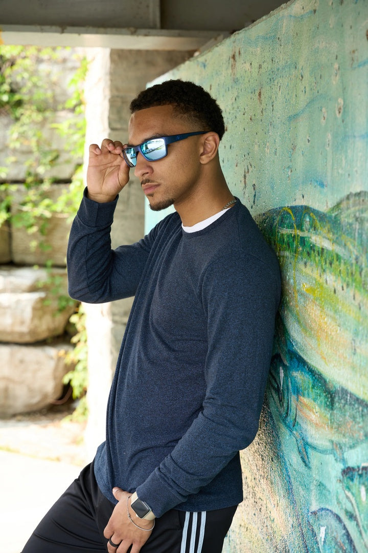 Vigor Rookery Baseball Sunglasses Polarized Sea Blue