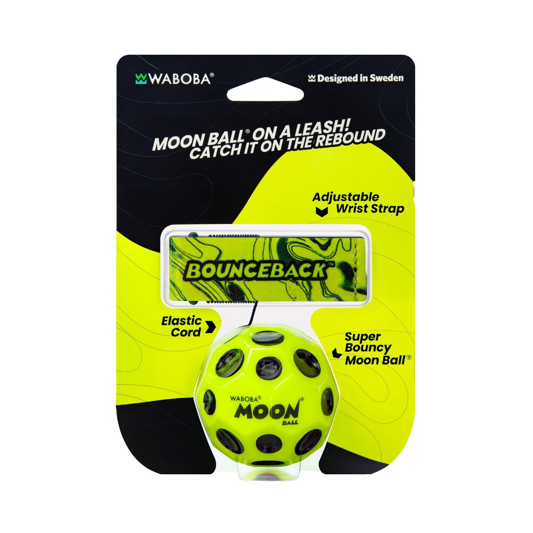 Waboba Bounceback x Moon Ball Black blue yellow black