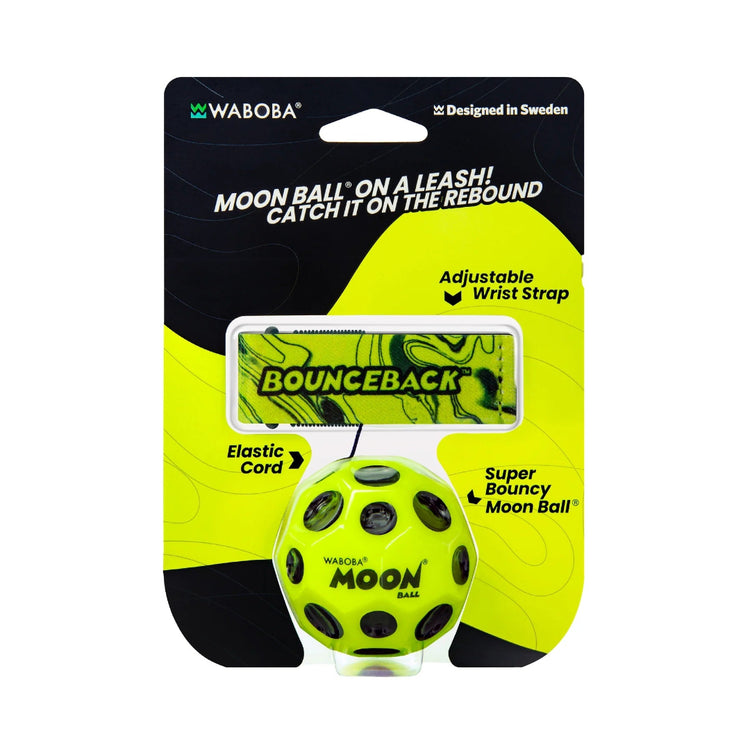 Waboba Bounceback x Moon Ball Black blue yellow black