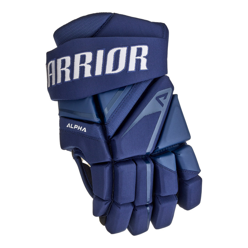 Warrior Junior Alpha EVO Hockey Player Gloves navy blue