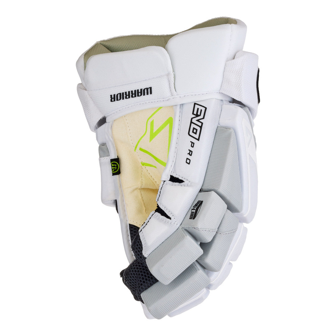 Warrior Junior Alpha Evo Pro Hockey Player Gloves white grey silver la kings 3rd jersey alternate