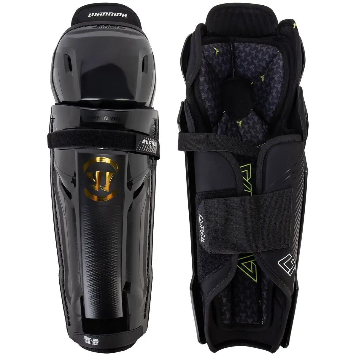 Warrior Junior Alpha LT Hockey Player Shin Guard black