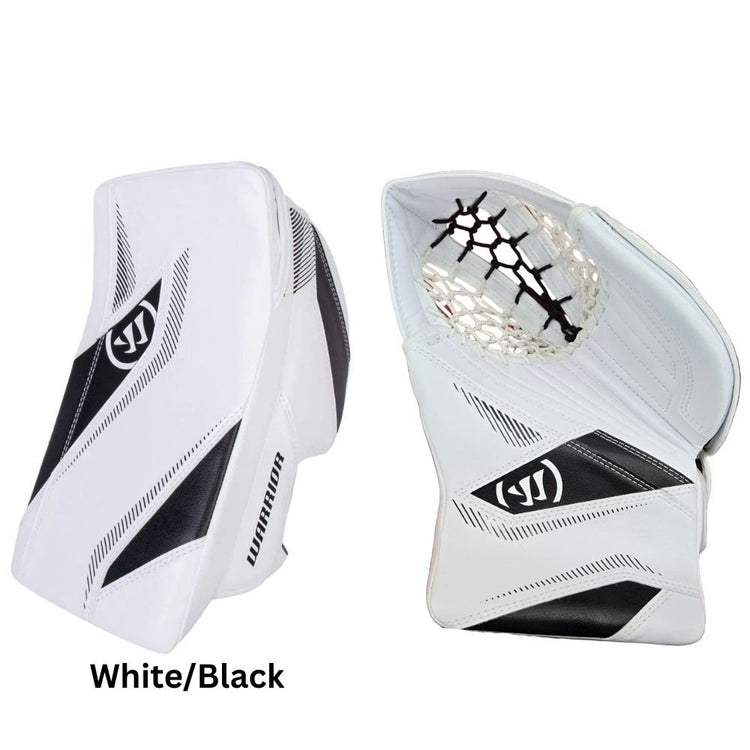 Warrior Junior Alpha S30 Hockey Goalie Trapper+Blocker White/Black