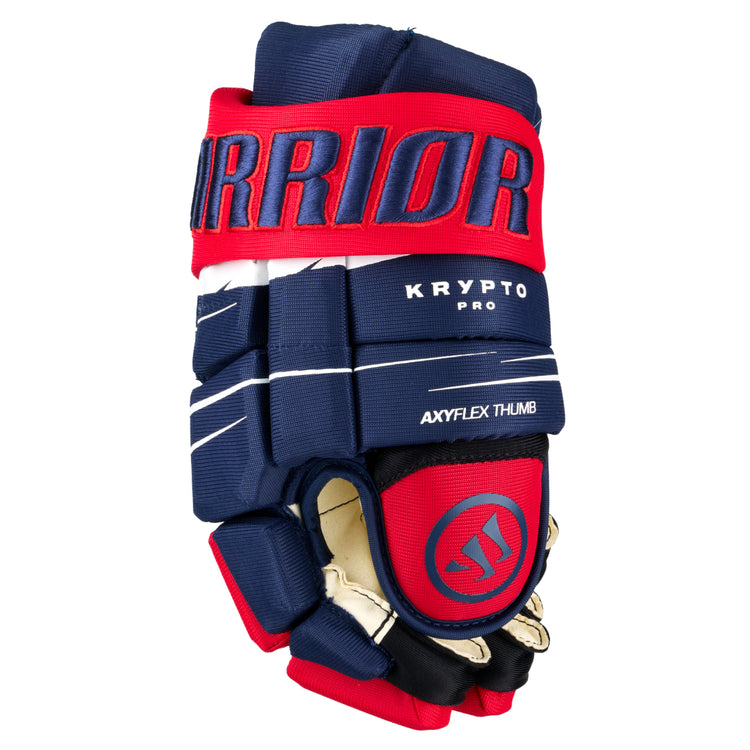 Warrior Junior Covert Krypto Pro Hockey Player Gloves Navy/Red 1