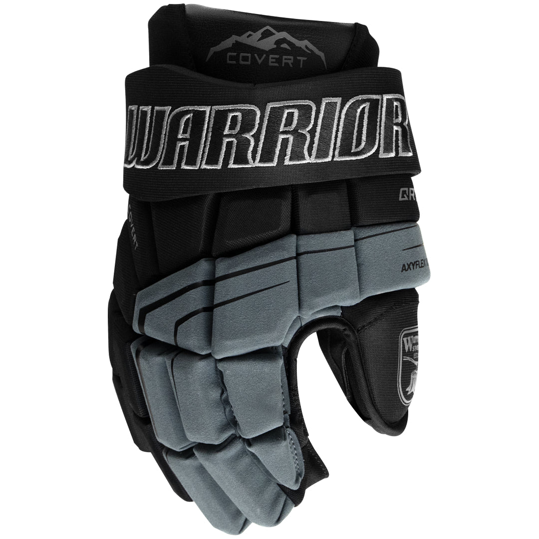Warrior Junior QR7 T Cabin Fever Hockey Player Gloves black grey