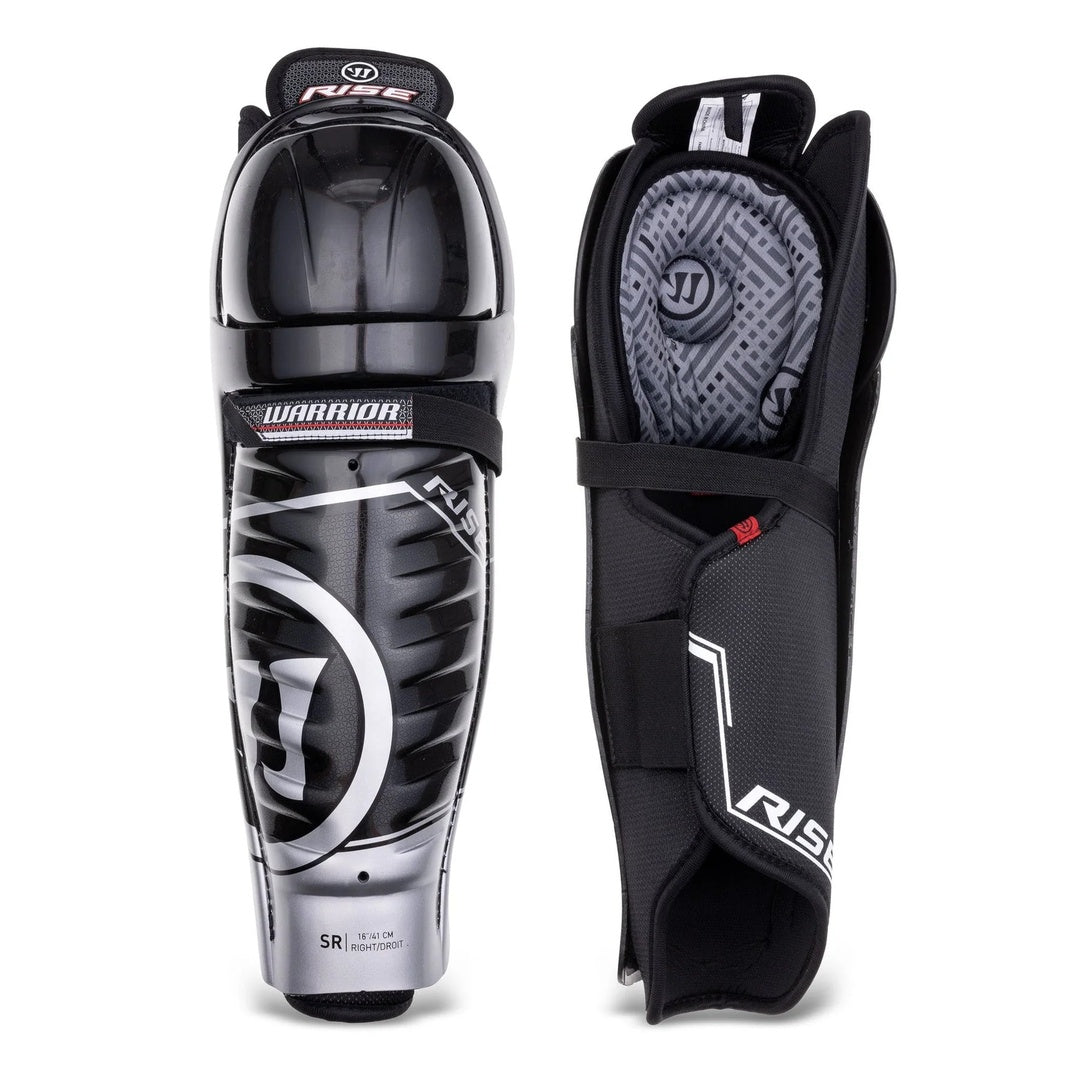 Warrior Junior Rise Hockey Shin Guards black