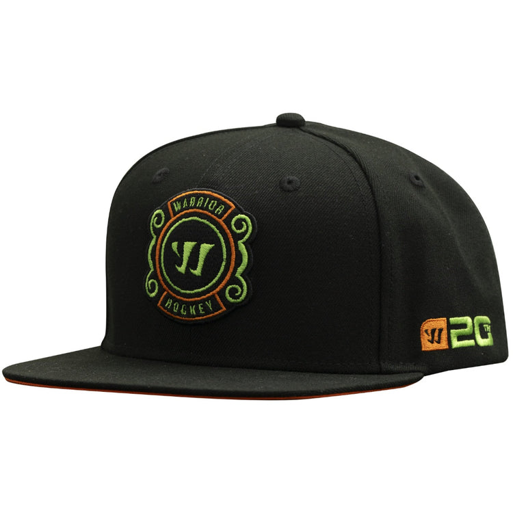Warrior Senior 20th Anniversary Flatbrim Snapback Hat alpha black green