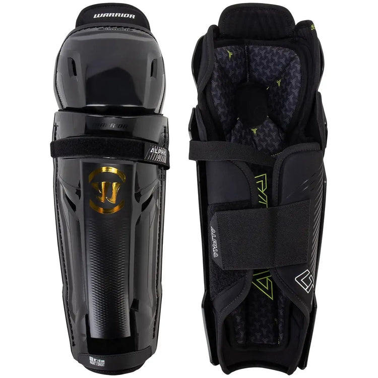 Warrior Senior Alpha LT Hockey Player Shin Guard black