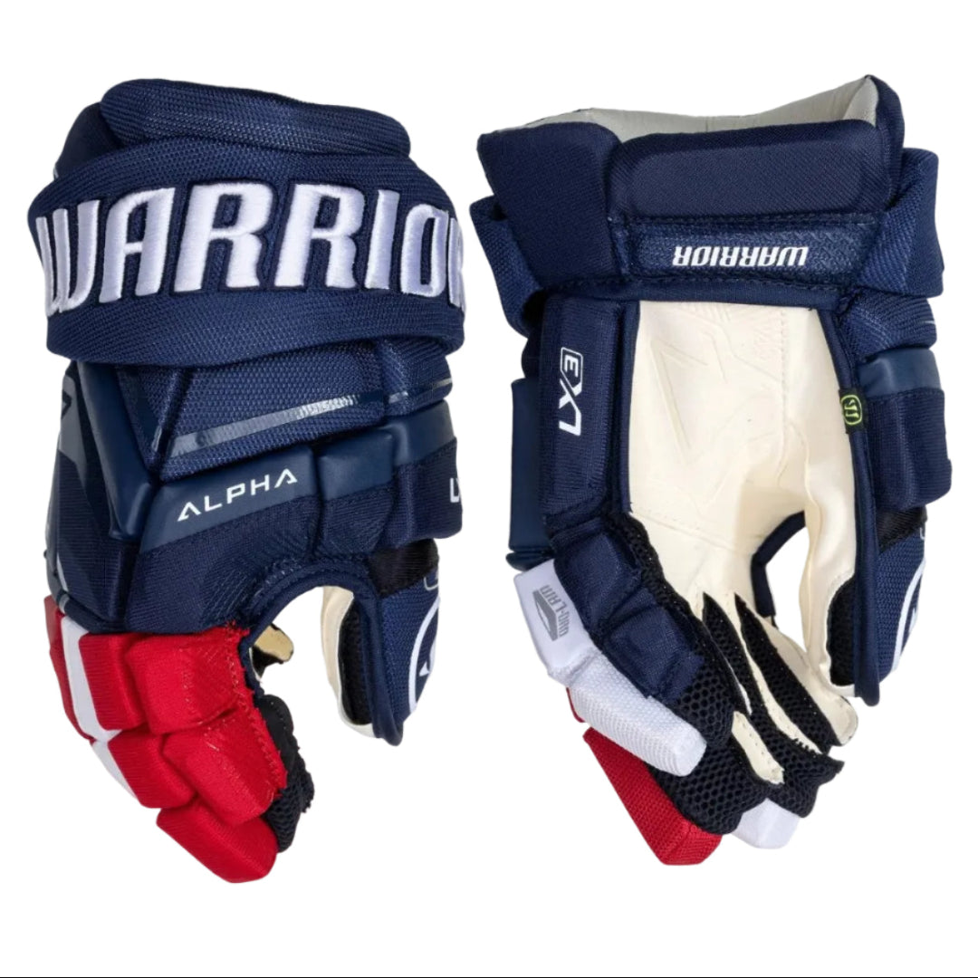 Warrior Senior Alpha LX3 4 Nations Player Hockey Gloves Finland USA