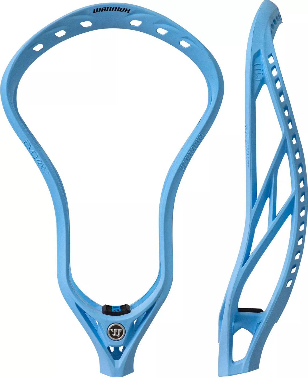 Warrior Senior Evo QX-O Unstrung Lacrosse Head Carolina blue