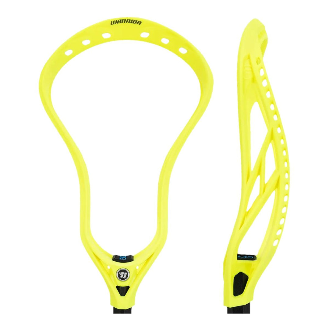 Warrior Senior Evo QX-O Unstrung Lacrosse Head neon yellow