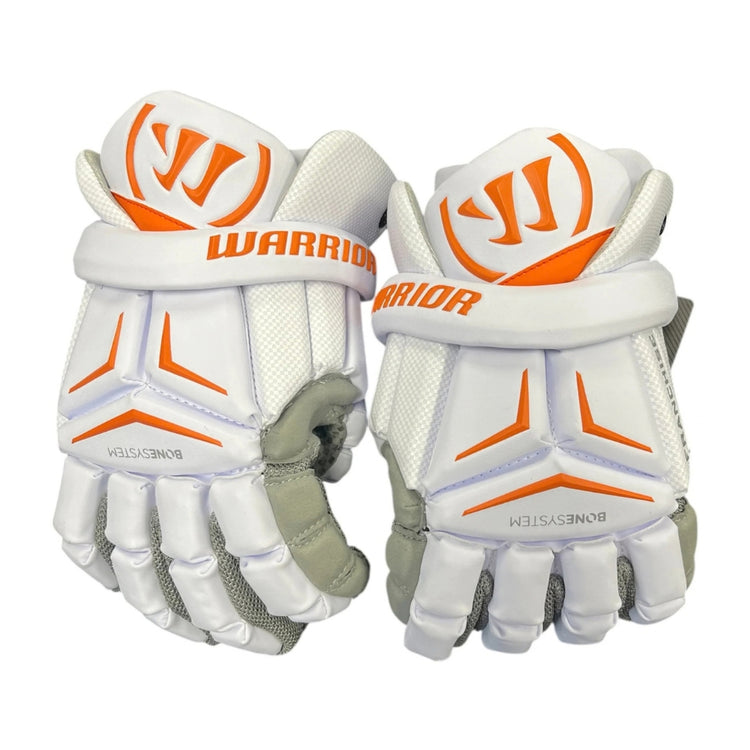 Warrior Senior Franchise Custom Lacrosse Gloves white/orange