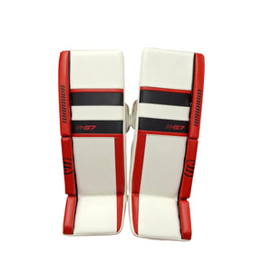 Warrior Senior G7 RTL Classic Hockey Goalie Pads white red black