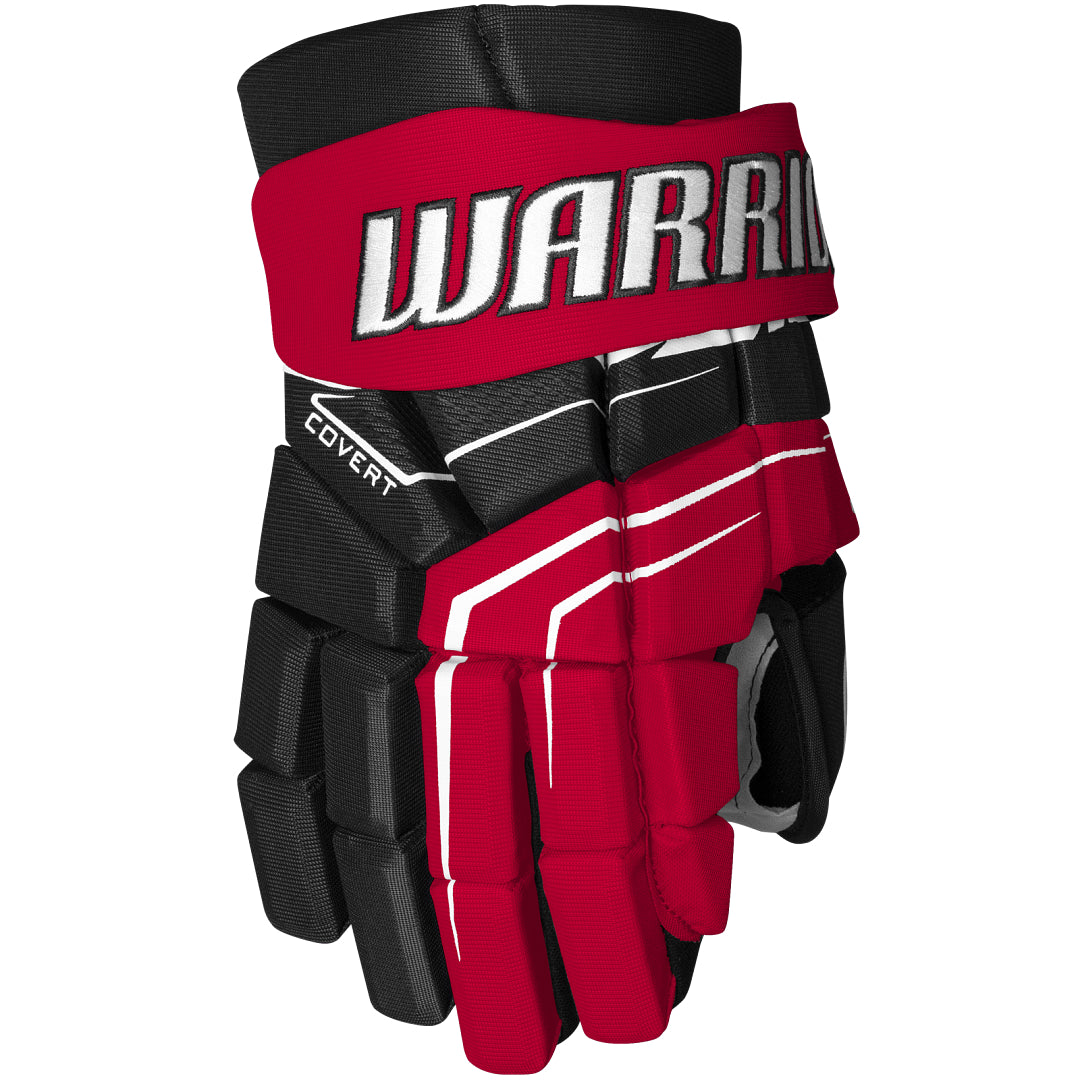 Warrior Senior QR7 Team Hockey Player Gloves black red