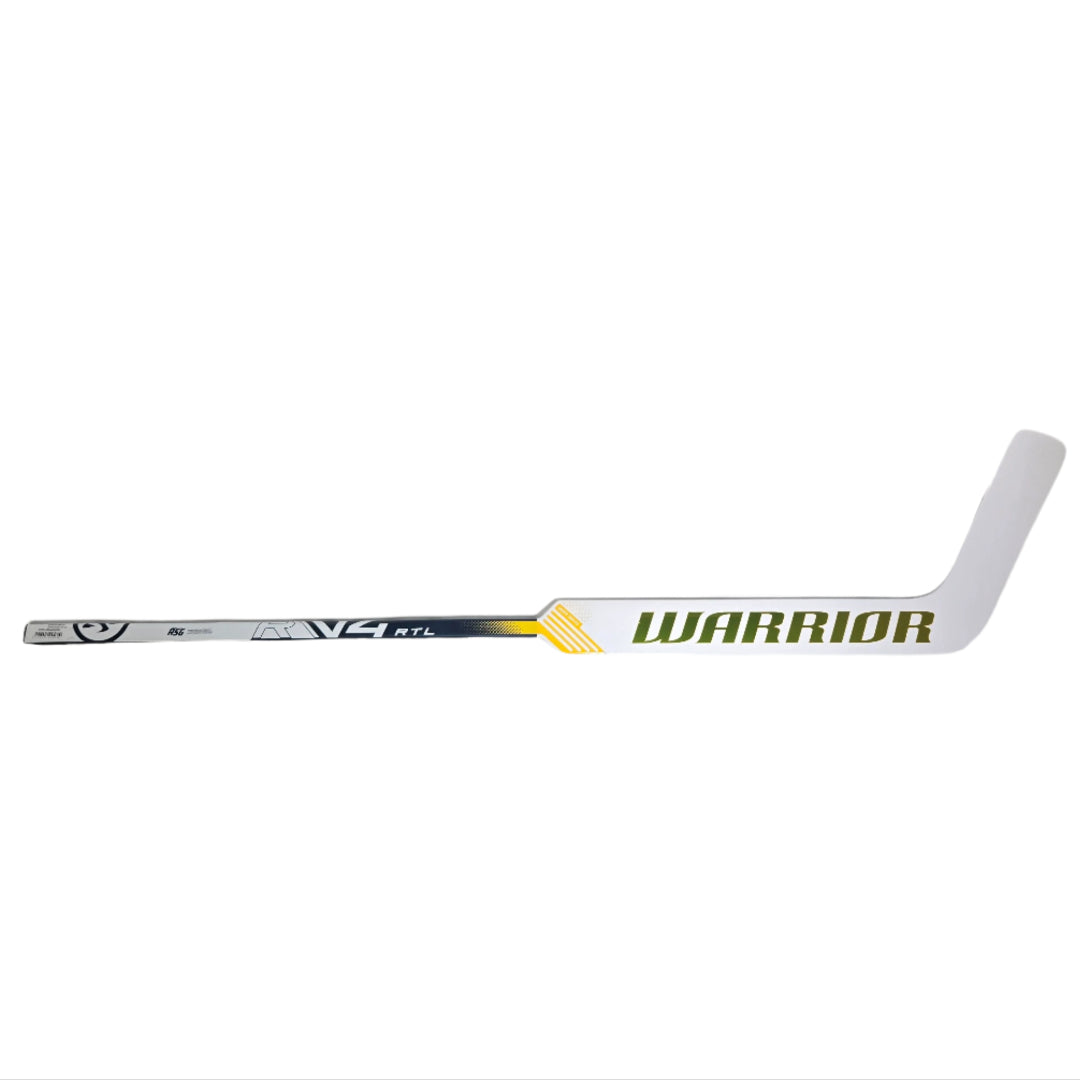 Warrior Senior V4 RTL Custom White/Navy/Gold Hockey Goalie Stick