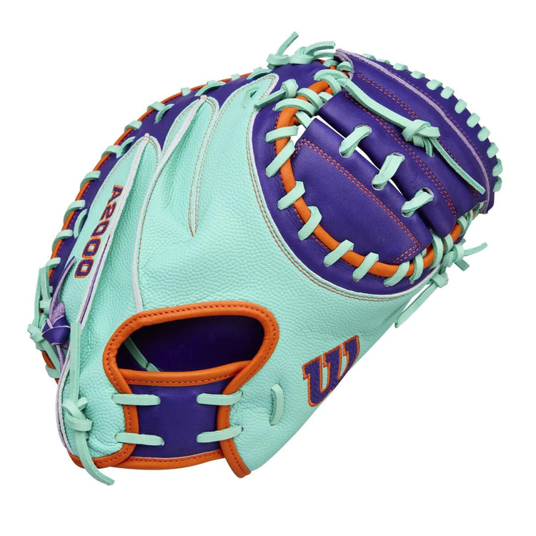 Wilson 33" A2000 Winter CM33SS Catcher's Mitt purple/ sea foam