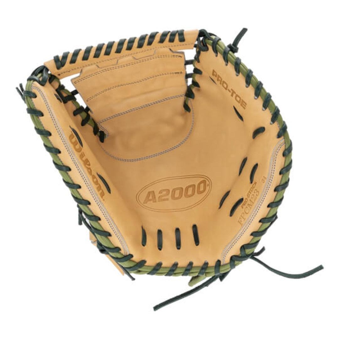 Wilson 34" A2000 Fall FPCM23 Sashel Palacios Game Model Catcher's Mitt camel/white/green