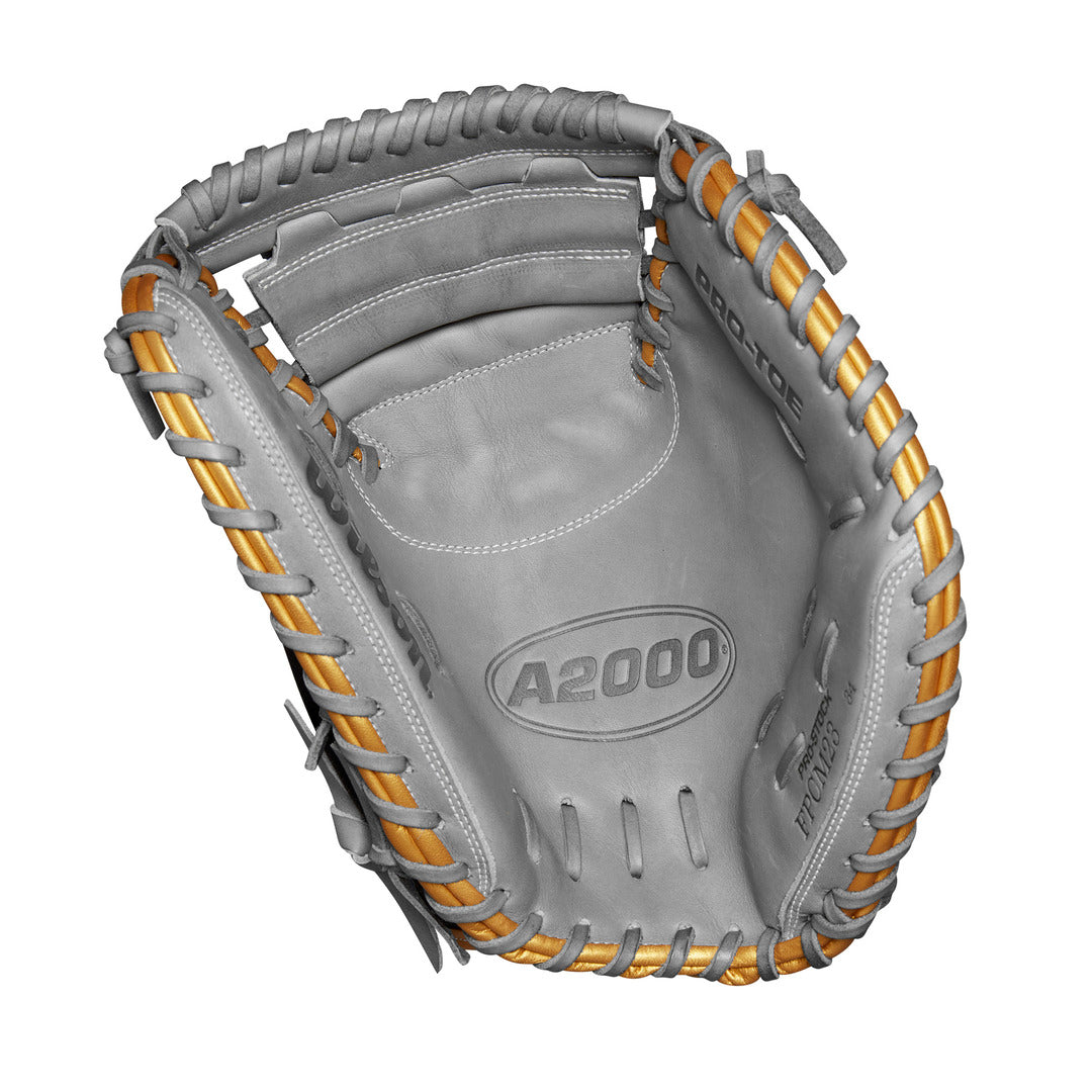 Wilson 34" A2000 Spring FPCM23 Fastpitch Catcher's Mitt grey/black/gold