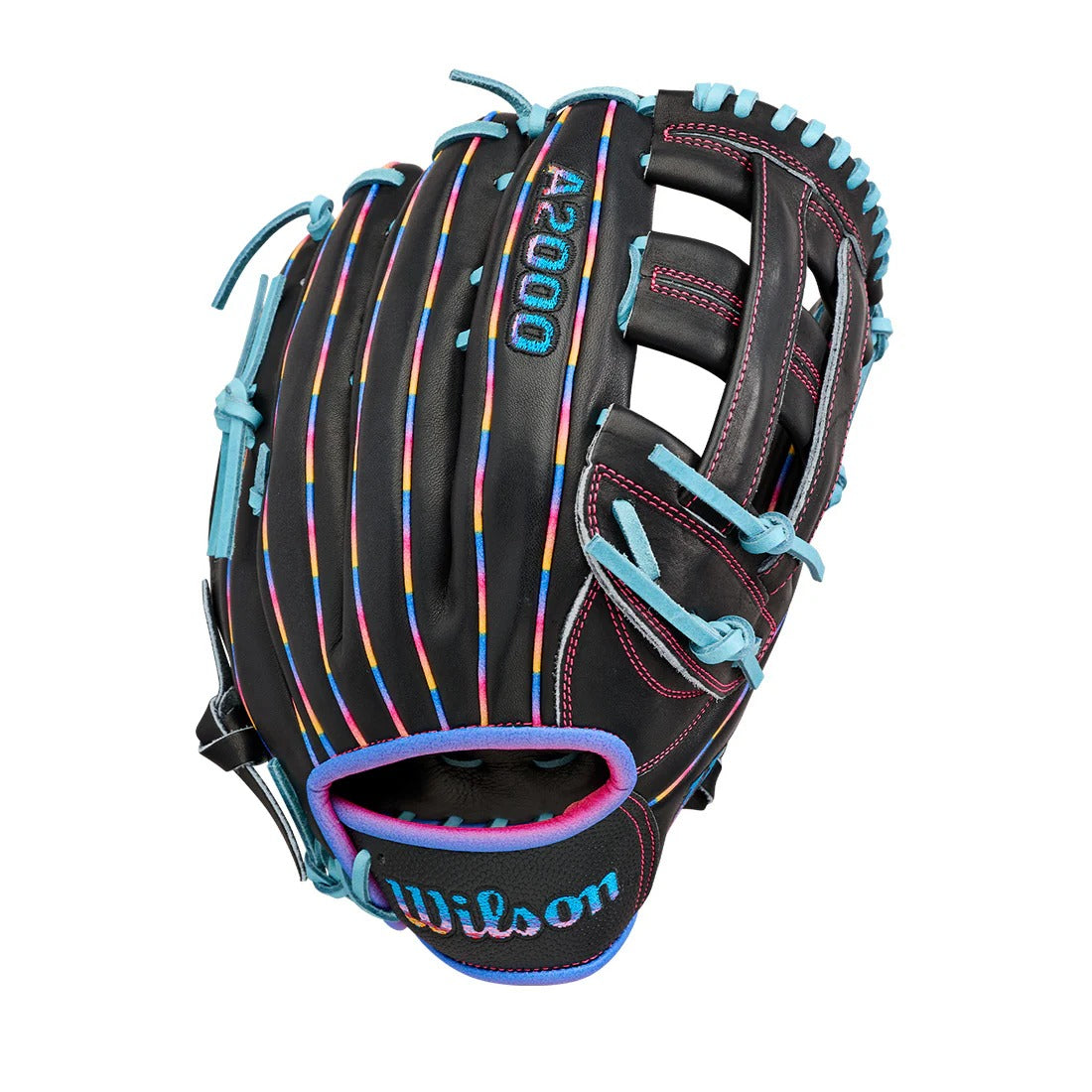 Wilson A2000 1750 LTM WBW104831 Baseball Glove black/ blue/ pink