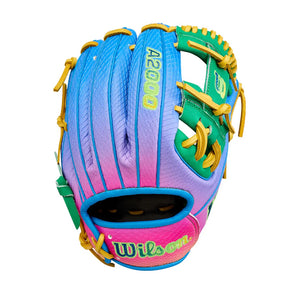 Wilson A2000 1786 LTM WBW104826 Baseball Glove Pink / Blue / Green / Yellow