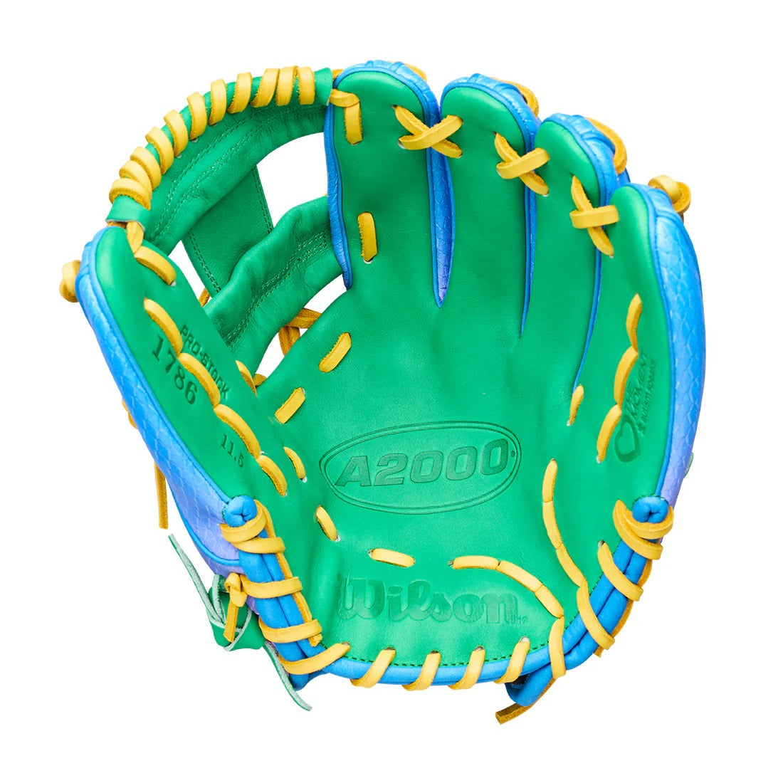 Wilson A2000 1786 LTM WBW104826 Baseball Glove Pink / Blue / Green / Yellow
