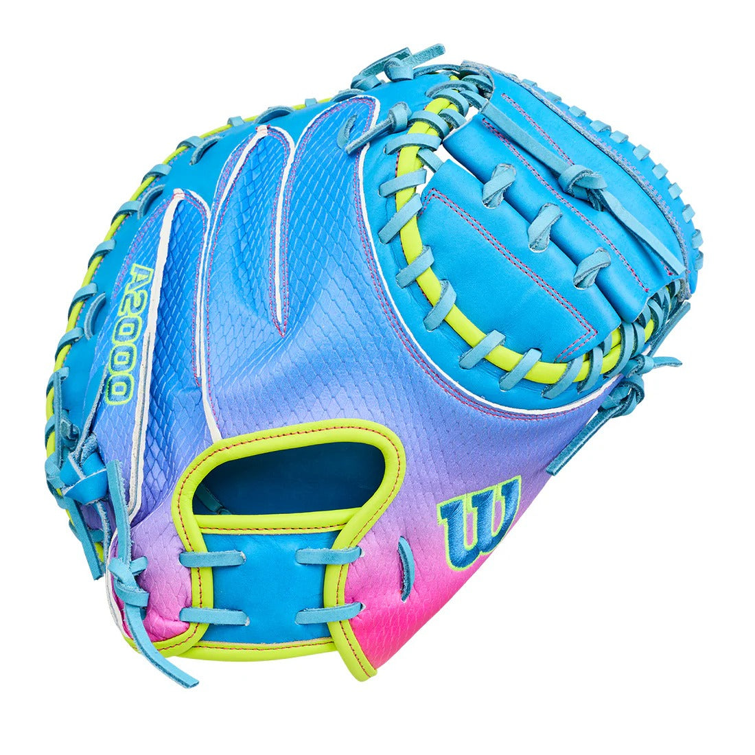 Wilson A2000 CM33SS LTM WBW104835 Catcher's Mitt blue/ pink/ optic