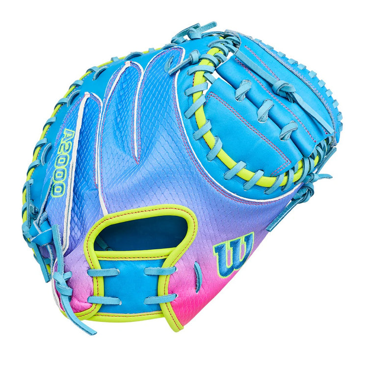 Wilson A2000 CM33SS LTM WBW104835 Catcher's Mitt blue/ pink/ optic