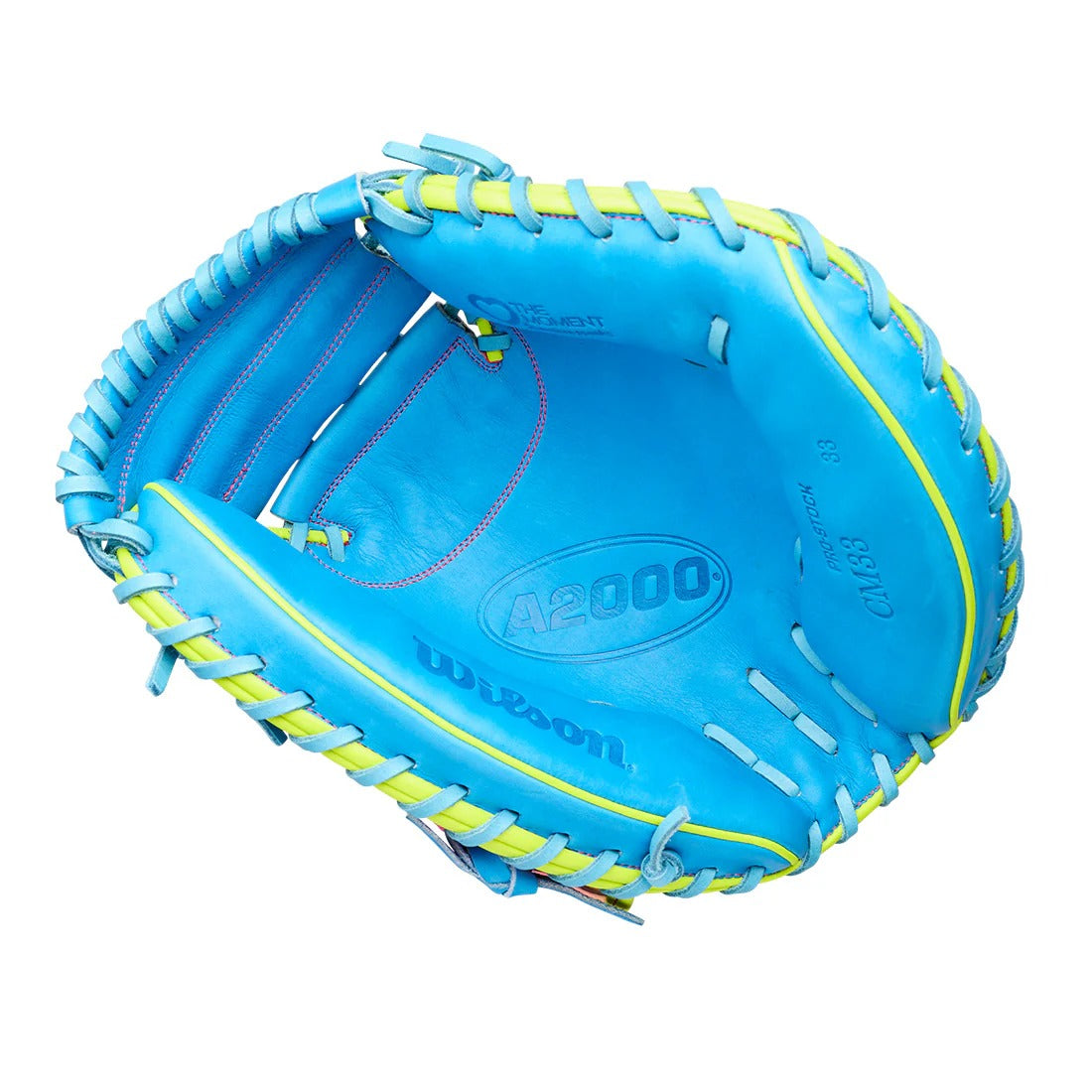 Wilson A2000 CM33SS LTM WBW104835 Catcher's Mitt blue/ pink/ optic