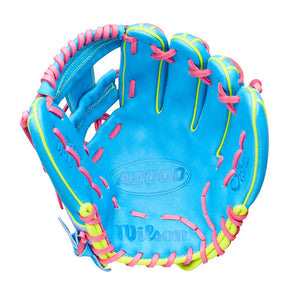 Wilson A2000 DP15 LTM WBW104828 Baseball Glove Trop Blue / Flamingo Pink / Optic