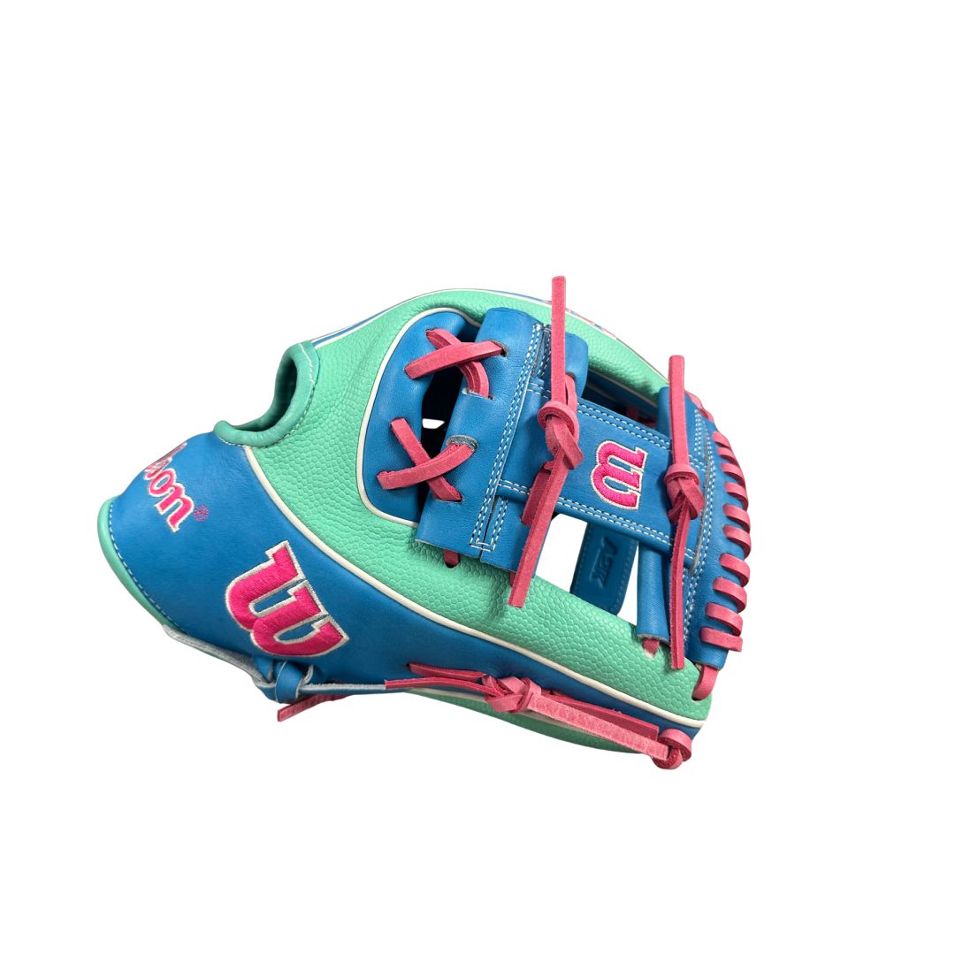 Wilson A2K 1875 Summer WBW1046121 Baseball Glove seafoam green/blue