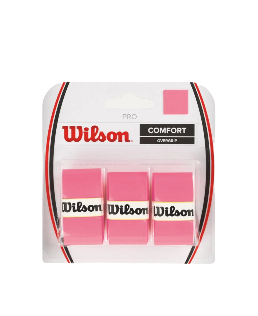 Wilson Pro Comfort Racquet Overgrip - 3 Pack pink