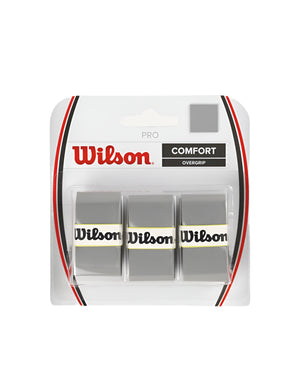 Wilson Pro Comfort Racquet Overgrip - 3 Pack Silver