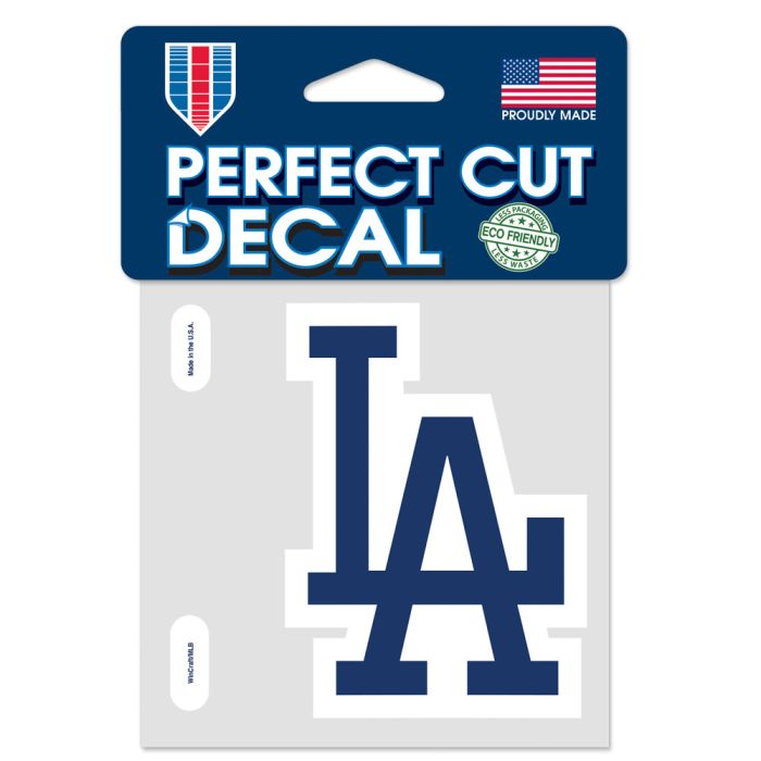 Wincraft MLB Los Angeles Dodgers 4"x4" Perfect Cut Decal blue