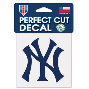 Wincraft MLB New York Yankees 4"x4" Perfect Cut Decal blue