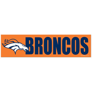 Wincraft NFL Denver Broncos 3"x12" Bumper Strip orange navy blue