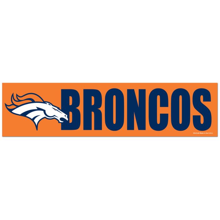 Wincraft NFL Denver Broncos 3"x12" Bumper Strip orange navy blue