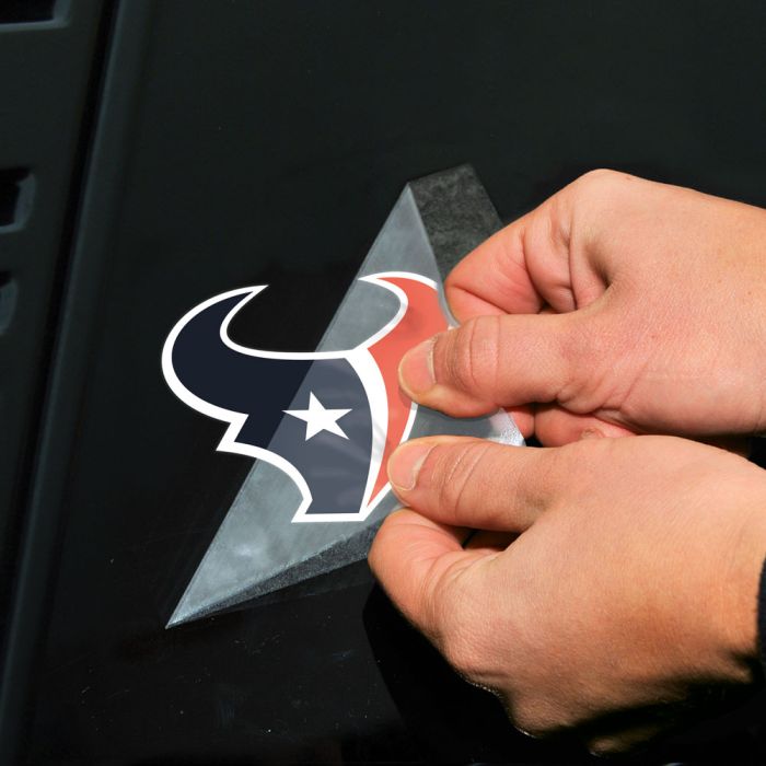 Wincraft NFL Houston Texans 4"x4" Perfect Cut Decal blue red