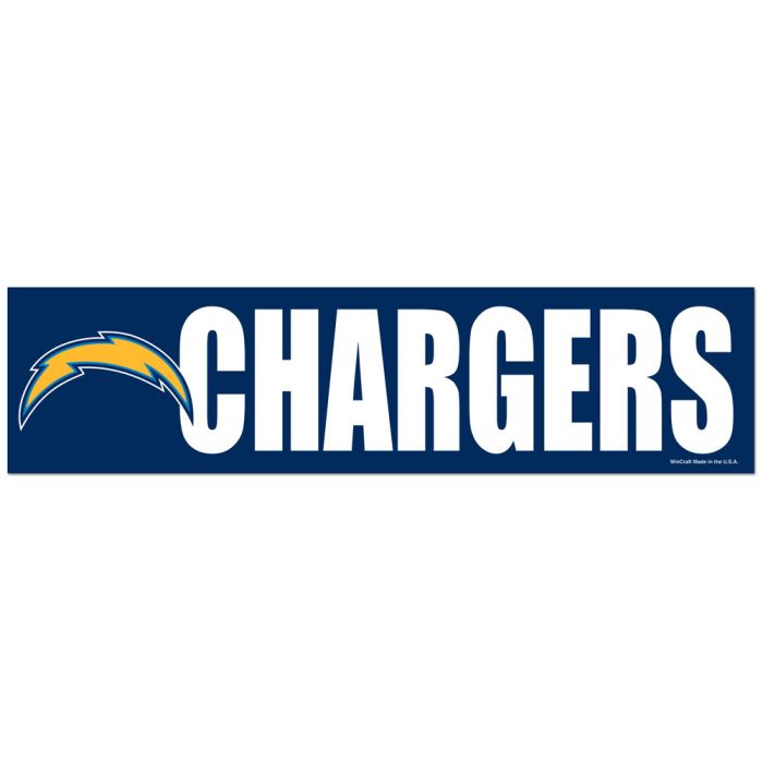 Wincraft NFL Los Angeles Chargers 3"x12" Bumper Strip blue white