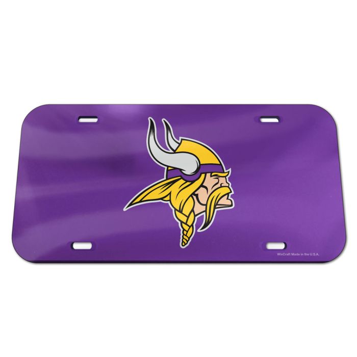 Wincraft NFL Minnesota Vikings Acrylic License Plate purple