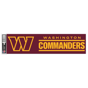 Wincraft NFL Washington Commanders 3"x12" Bumper Strip red gold