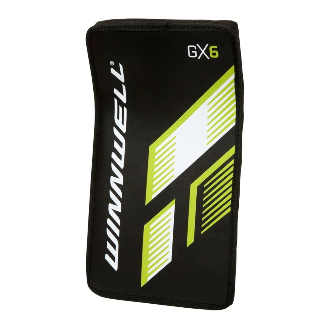 Winnwell Junior GX6 Street Hockey Goalie Blocker black/white/green