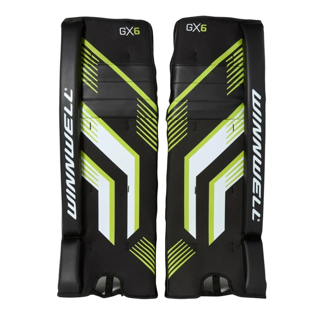 Winnwell Senior GX6 Street Hockey Goalie Pad black/white/green