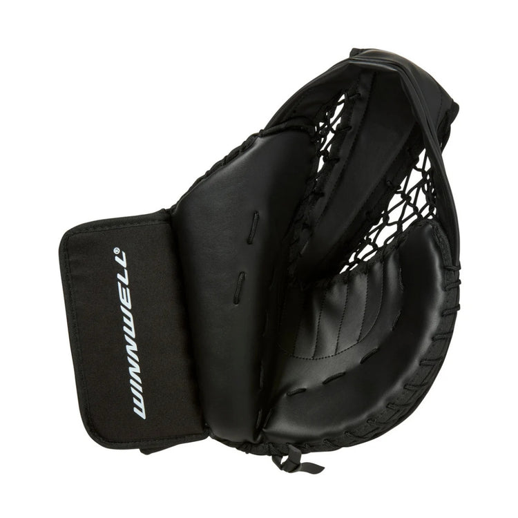 Winnwell Senior GX6 Street Hockey Goalie Trapper black/white/green