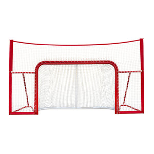 Winnwell Standalone Hockey Net Backstop Heavy Duty 72" white red