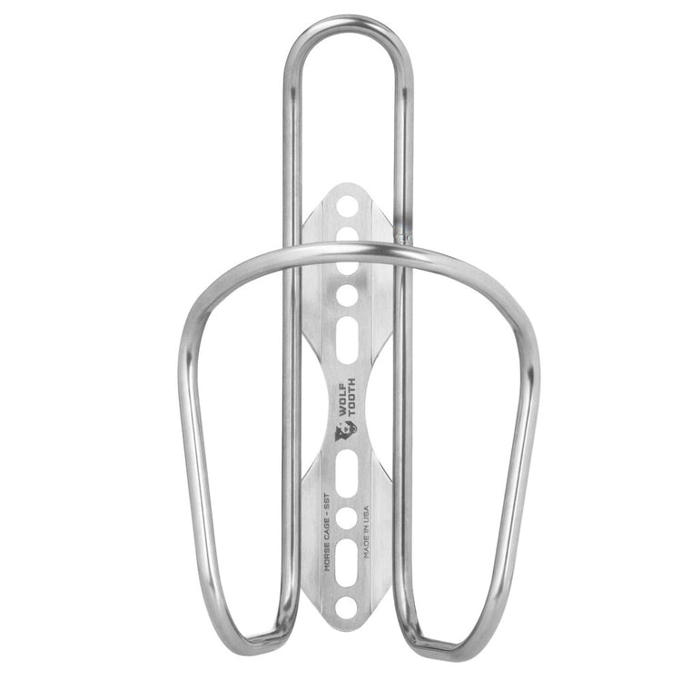 Wolf Tooth Morse Stainless Steel Water Bottle Cage Silver
