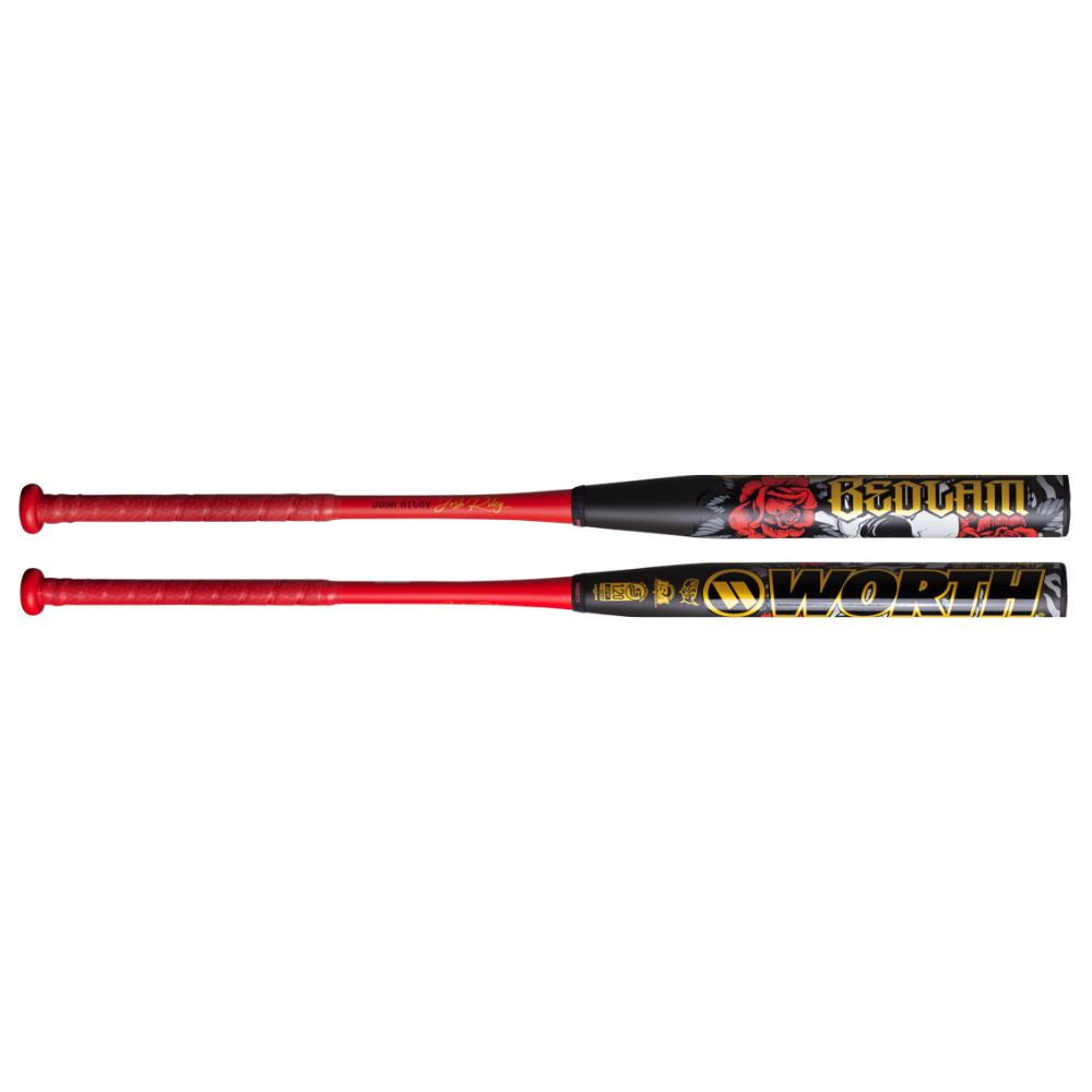 Worth Bedlam 2-Piece XXL Loaded Slo-Pitch Bat red/black