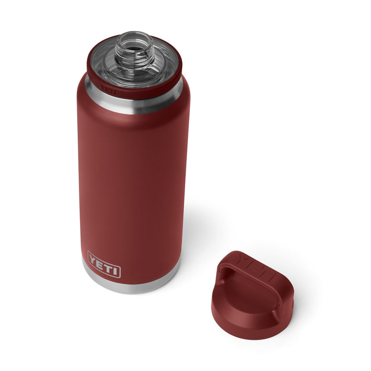 YETI Rambler Chug Cap Bottle 36oz/1L stag red