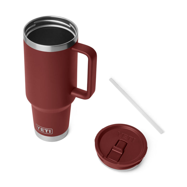 YETI Rambler Straw Lid Travel Mug 40 oz stag red