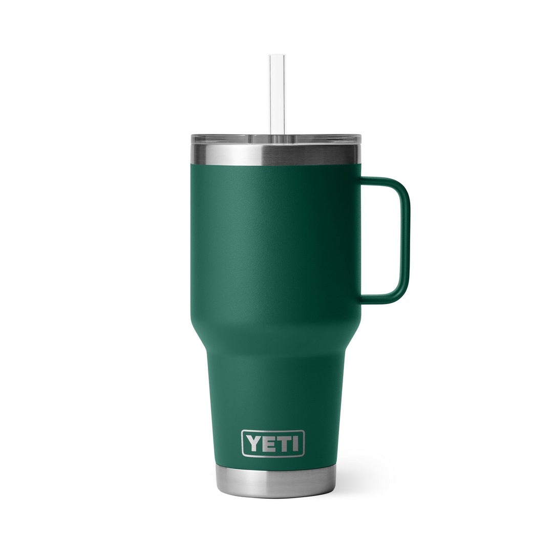 YETI Rambler Straw Mug 35 oz / 1 L black forest green
