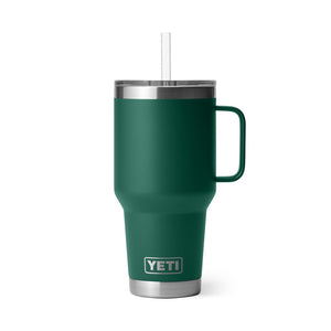 YETI Rambler Straw Mug 35 oz / 1 L black forest green